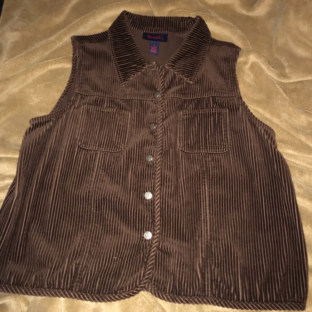 Denim&Co suede vest